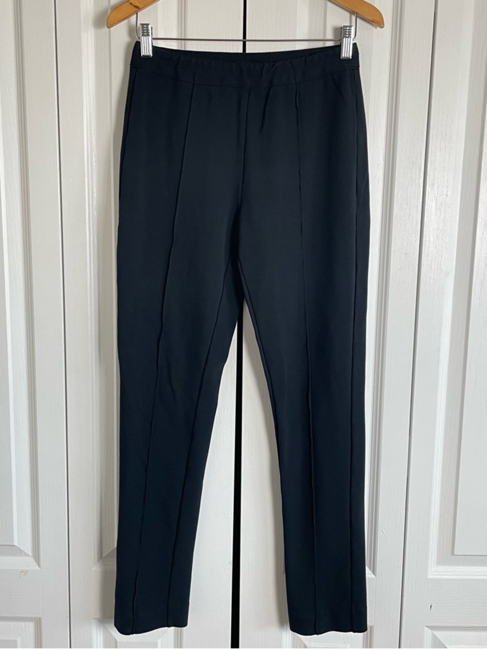Soft Surroundings Pull On Comfort Pants Womens S Tall Knit Ponte Tapered Elastic